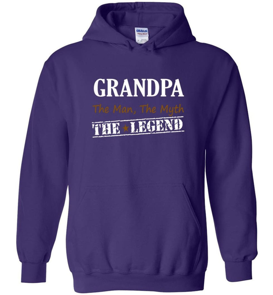 New Legend Shirt Grandpa The Man The Myth The Legend Hoodie - Purple / M