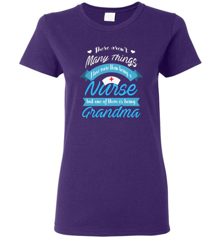 Nurse Grandma Gift Shirt for Mother and a Nurse Women Tee - Purple / M