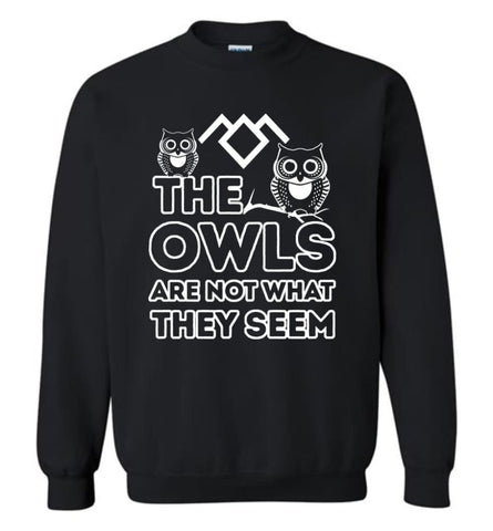 Owls Are Not What They Seem Sweatshirt - Black / M
