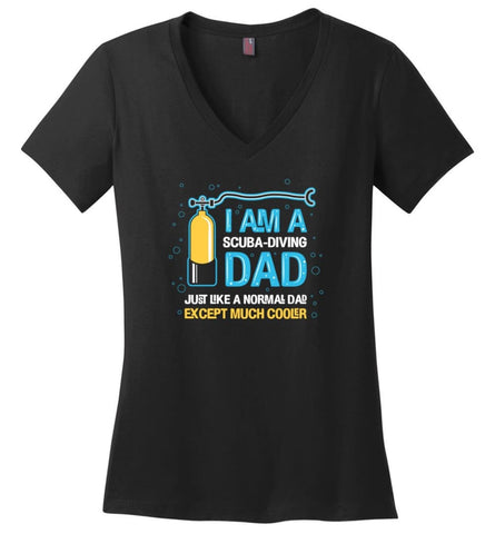 Papa Legend Shirt The Man The Myth The Legend Ladies V-Neck - Black / M