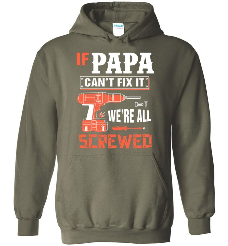 Papa Mechanic Shirt Best Shirt Ideas For Father’s Day - Hoodie - Military Green / M