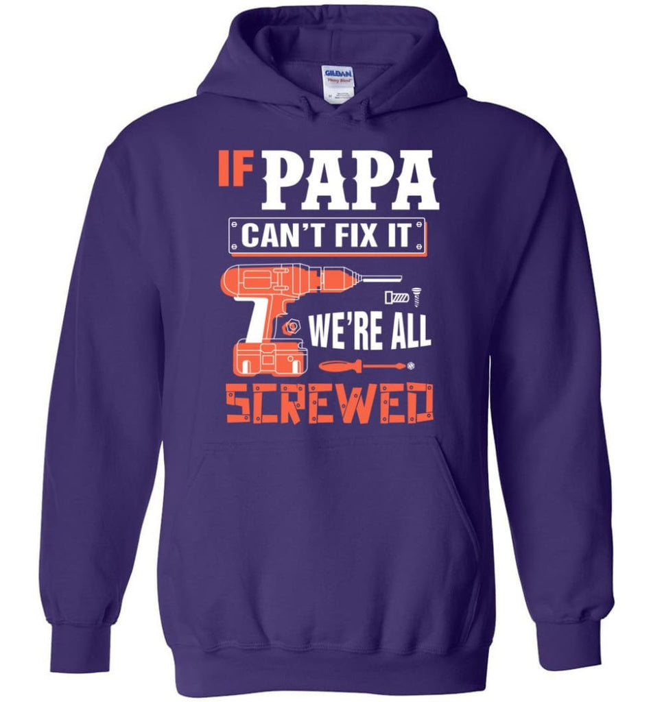 Papa Mechanic Shirt Best Shirt Ideas For Father’s Day - Hoodie - Purple / M
