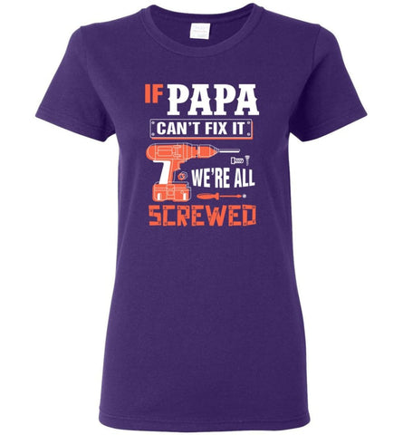 Papa Mechanic Shirt Best Shirt Ideas For Father’s Day Women Tee - Purple / M