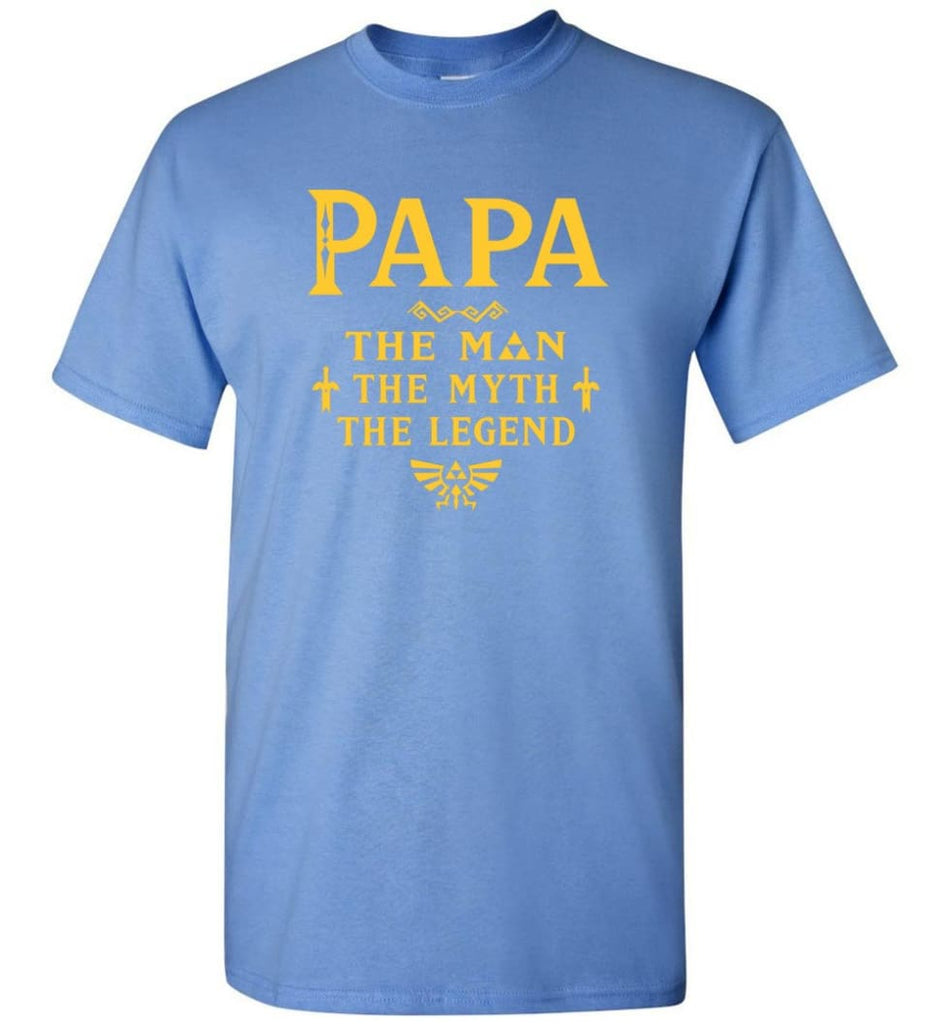 Papa The Man Myth The Legend Gift For Papa Grandpa Daddy T-Shirt - Carolina Blue / S