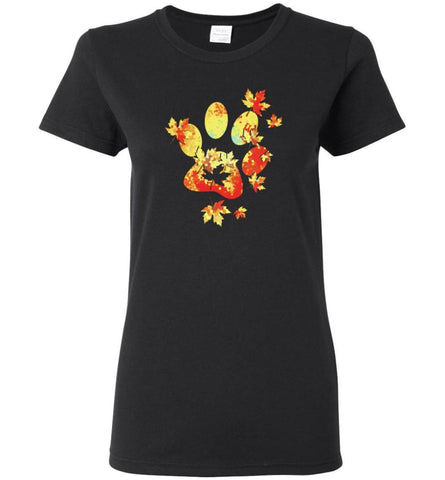 Paw Print T Shirt Dog Cat Puppy Kitten Hand Cute Simple Dog - Women Tee - Black / M - Women Tee