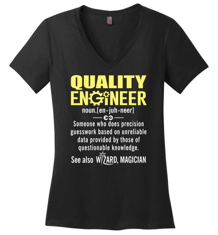 Petroleum Engineer Definition Ladies V-Neck - Black / M