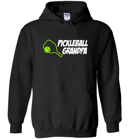 Pickle Ball Grandfather Gift Pickleball Grandpa Papa Hoodie - Black / M