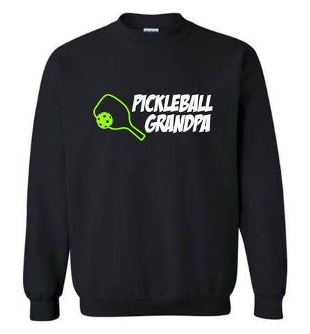 Pickle Ball Grandfather Gift Pickleball Grandpa Papa Sweatshirt - Black / M