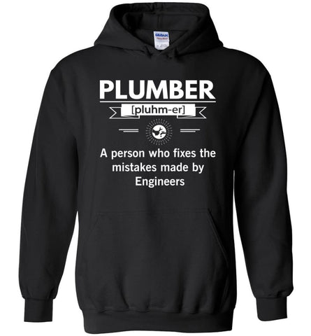 Plumber Definition Funny Plumber Meaning - Hoodie - Black / M