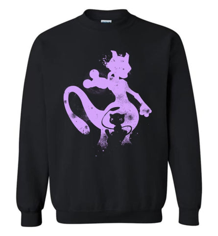 Poke Monster Mew Two Mew 2 Shirt Sweatshirt - Black / M