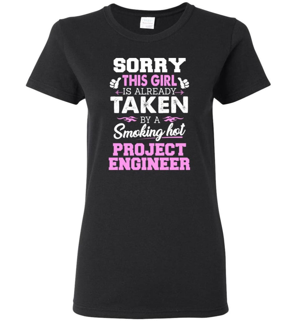 Project Engineer Shirt Cool Gift for Girlfriend Wife or Lover Women Tee - Black / M - 8