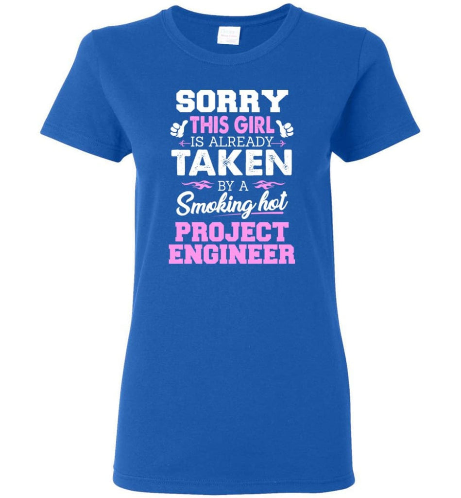 Project Engineer Shirt Cool Gift for Girlfriend Wife or Lover Women Tee - Royal / M - 8
