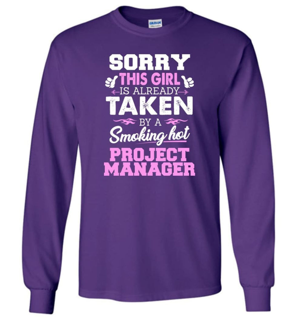 Project Manager Shirt Cool Gift For Girlfriend Wife Long Sleeve - Purple / M