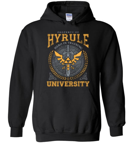 Property Of Hyrule Hero in Training University Link Zelda Shirt and Hoodie - Black / M