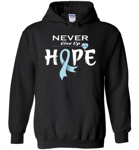 Prostate Cancer Awareness Never Give Up Hope Hoodie - Black / M