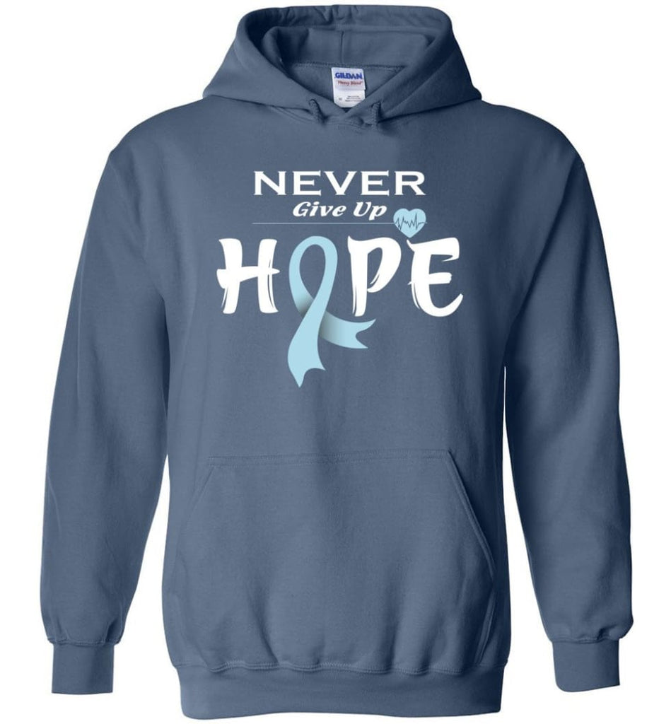 Prostate Cancer Awareness Never Give Up Hope Hoodie - Indigo Blue / M