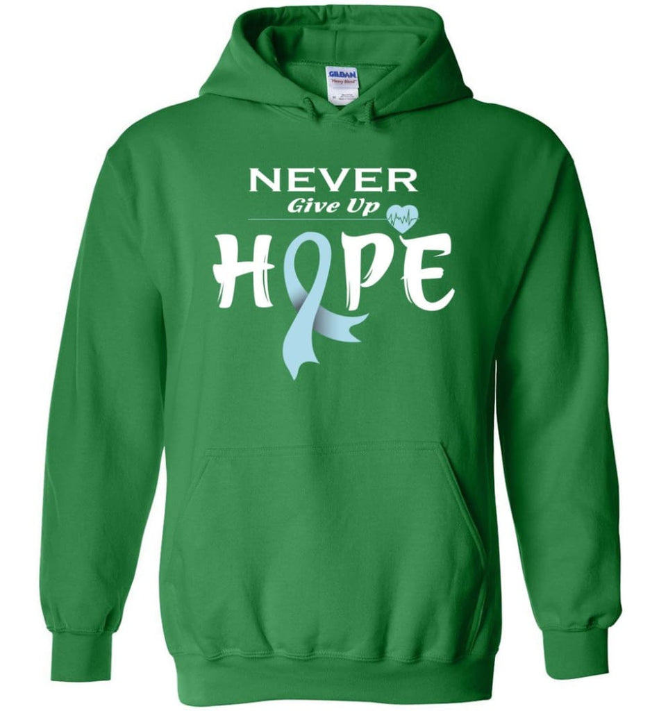 Prostate Cancer Awareness Never Give Up Hope Hoodie - Irish Green / M