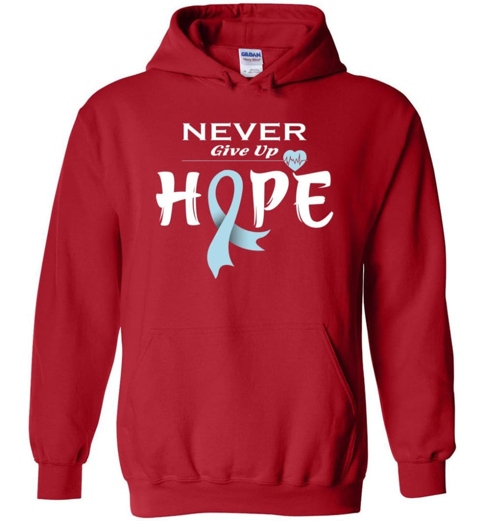 Prostate Cancer Awareness Never Give Up Hope Hoodie - Red / M