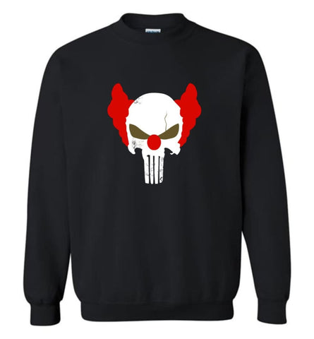 Punisher Red Skull Shirt Vintage Punisher Joker Clown Shirt Punisher Patriots Sweatshirt - Black / M