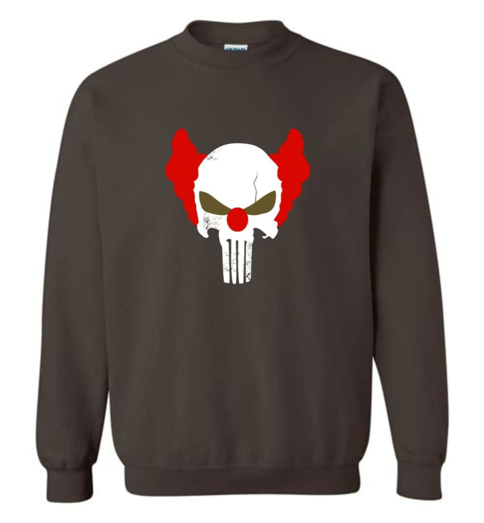 Punisher Red Skull Shirt Vintage Punisher Joker Clown Shirt Punisher Patriots Sweatshirt - Dark Chocolate / M