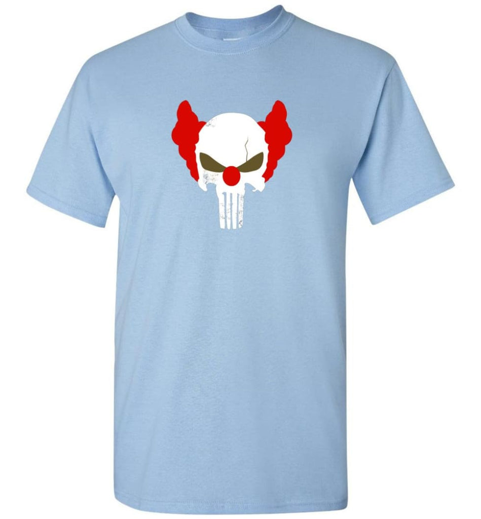 Punisher Red Skull Shirt Vintage Punisher Joker Clown Shirt Punisher Patriots T-Shirt - Light Blue / S