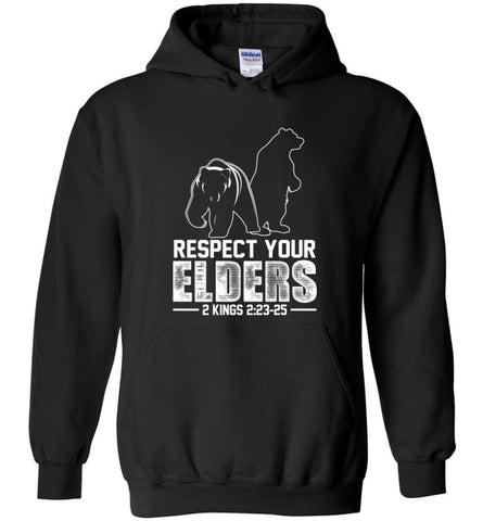 Respect Your Elders T Shirt Cool Big Brother Shirt Gift Hoodie - Black / M