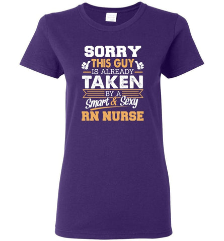 Rn Nurse Shirt Cool Gift for Boyfriend Husband or Lover Women Tee - Purple / M - 3