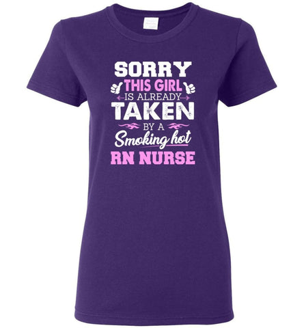 Rn Nurse Shirt Cool Gift for Girlfriend Wife or Lover Women Tee - Purple / M - 3