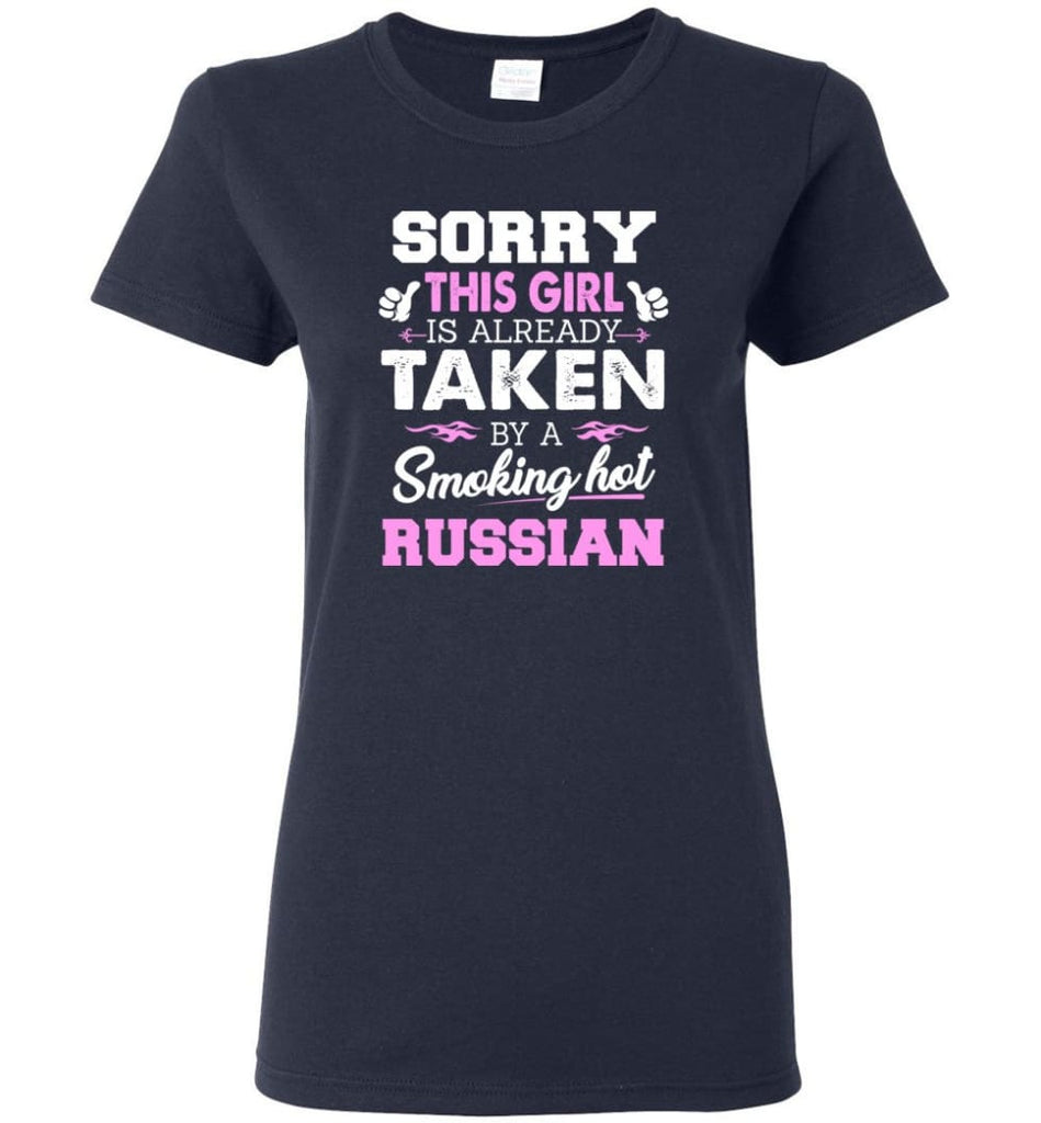 Russian Shirt Cool Gift for Girlfriend Wife or Lover Women Tee - Navy / M - 8
