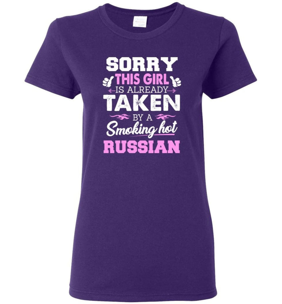 Russian Shirt Cool Gift for Girlfriend Wife or Lover Women Tee - Purple / M - 8