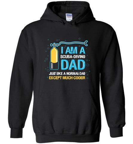 Scuba Diving Dad Shirt Gift Ideas For Father’s Day - Hoodie - Black / M