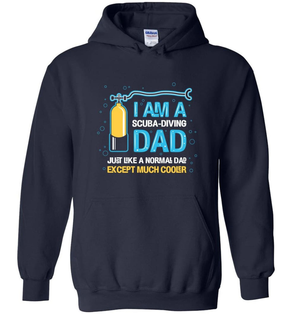 Scuba Diving Dad Shirt Gift Ideas For Father’s Day - Hoodie - Navy / M