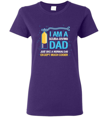 Scuba Diving Shirt I’m A Scuba Diving Dad Women Tee - Purple / M