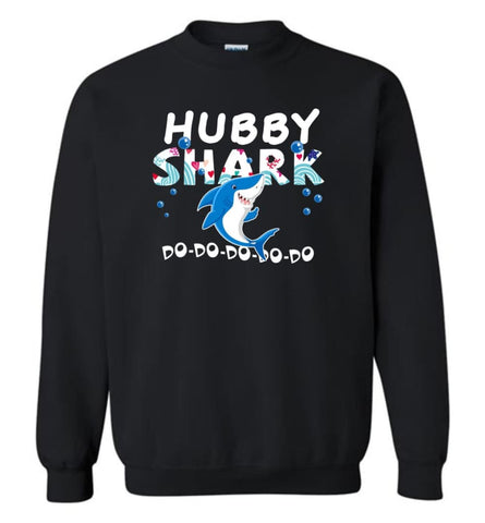Shark Family Hubby Shark T Shirt Doo Doo Doo - Sweatshirt - Black / M - Sweatshirt