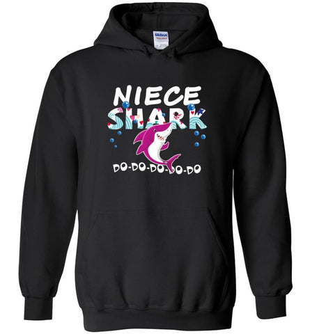 Shark Family Niece Shark T Shirt Doo Doo Doo - Hoodie - Black / M - Hoodie