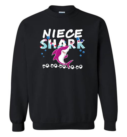 Shark Family Niece Shark T Shirt Doo Doo Doo - Sweatshirt - Black / M - Sweatshirt