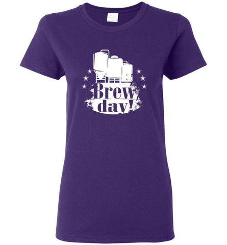 Shirt For Brewmasters Brew Day Craft Beer Love Brewing Women Tee - Purple / M