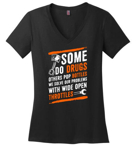 Single Taken Busy Fixing Other People’ Shirt Ladies V-Neck - Black / M