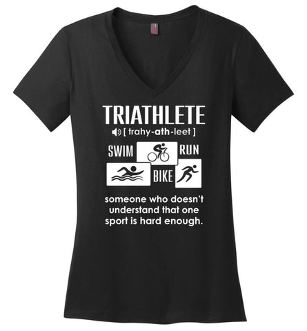 Skiers Don’t Get Old We Just Go Downhill Ladies V-Neck - Black / M