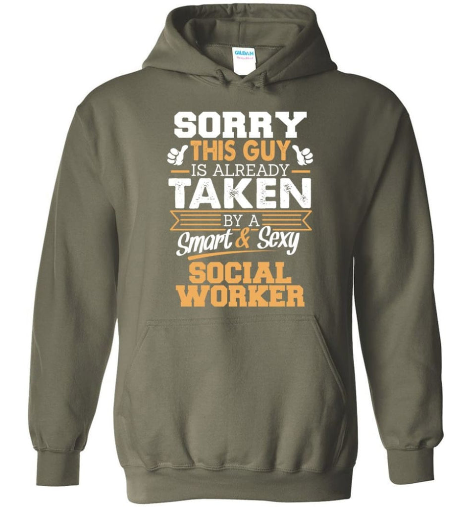 Social Worker Shirt Cool Gift for Boyfriend Husband or Lover - Hoodie - Military Green / M