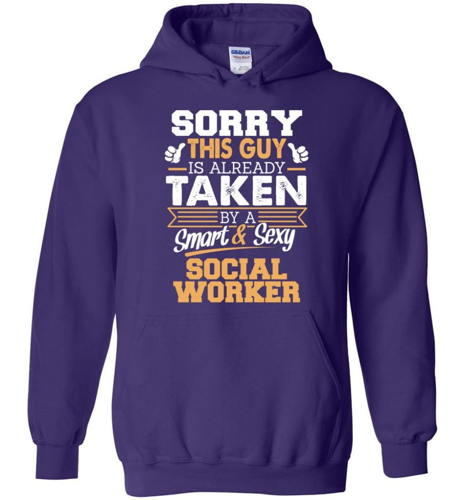 Social Worker Shirt Cool Gift for Boyfriend Husband or Lover - Hoodie - Purple / M