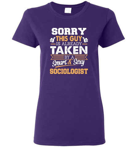 Sociologist Shirt Cool Gift for Boyfriend Husband or Lover Women Tee - Purple / M - 12