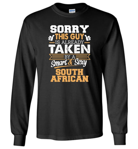 South African Shirt Cool Gift for Boyfriend Husband or Lover - Long Sleeve T-Shirt - Black / M