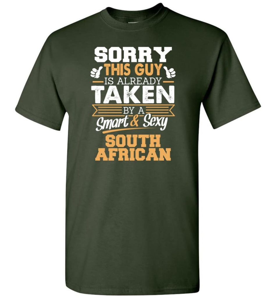 South African Shirt Cool Gift for Boyfriend Husband or Lover - Short Sleeve T-Shirt - Forest Green / S