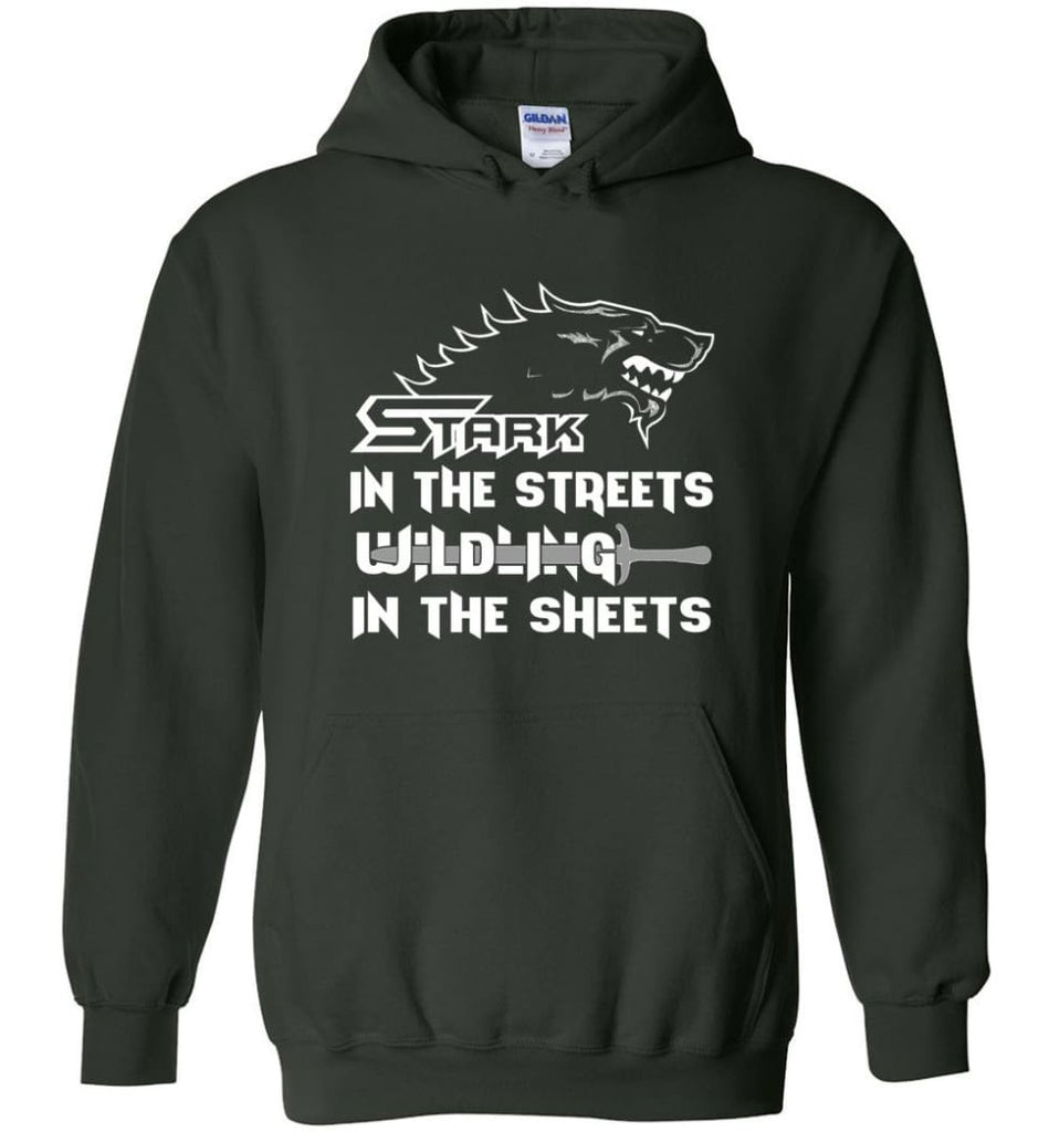 Stark In The Streets Wilding In The Sheets - Hoodie - Forest Green / M
