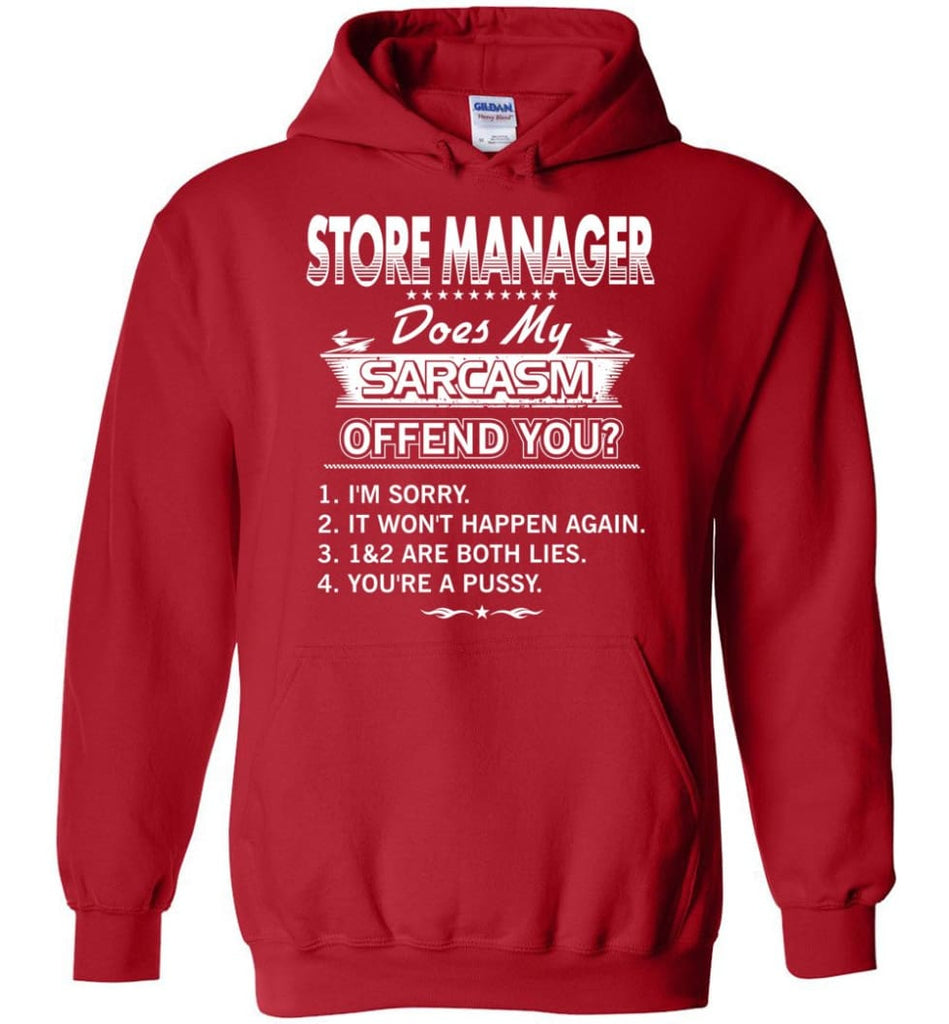 Store Manager Gift Funny Store Manager Hoodie - Red / M