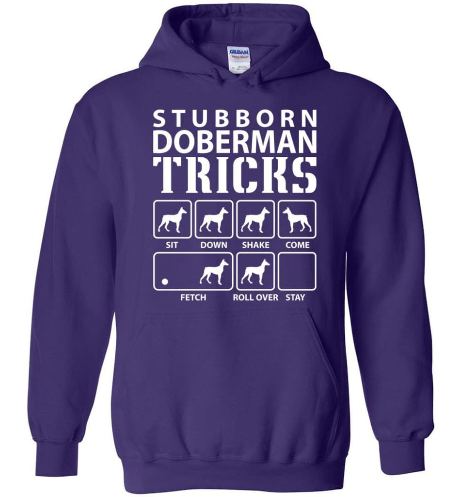Stubborn Doberman Tricks Funny Doberman - Hoodie - Purple / M