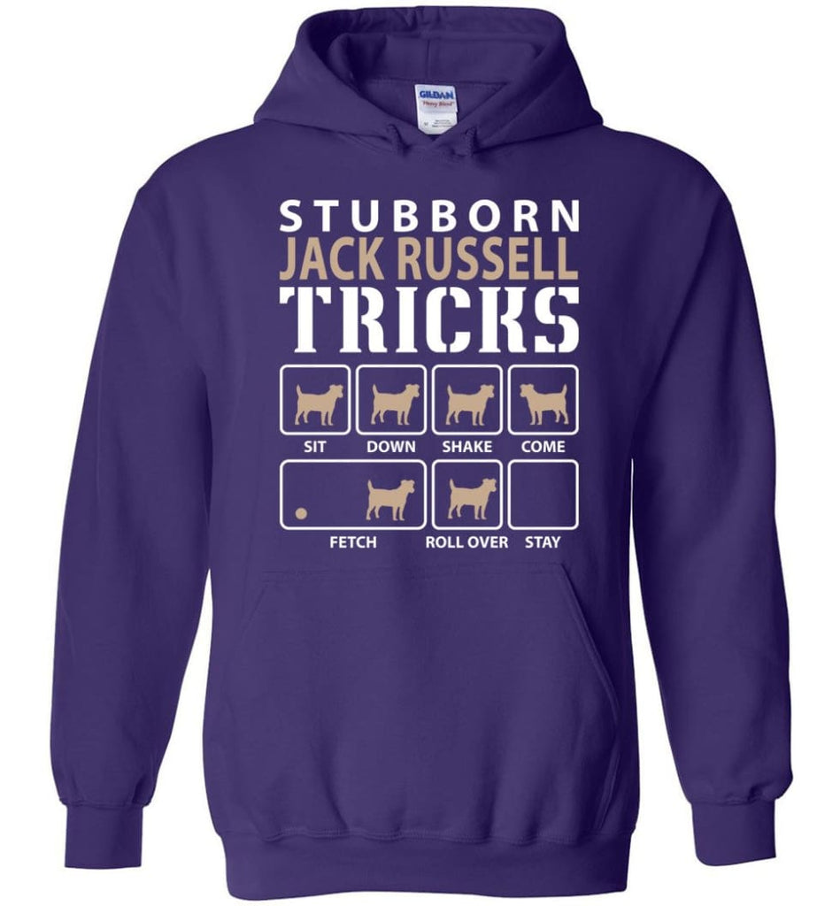 Stubborn Jack Russell Tricks Funny Jack Russell - Hoodie - Purple / M