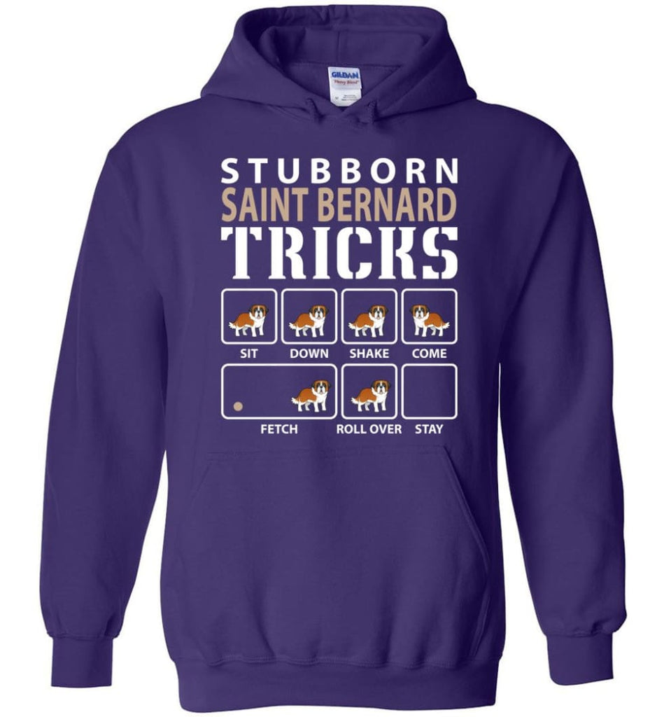 Stubborn Saint Bernard Tricks Funny Saint Bernard - Hoodie - Purple / M