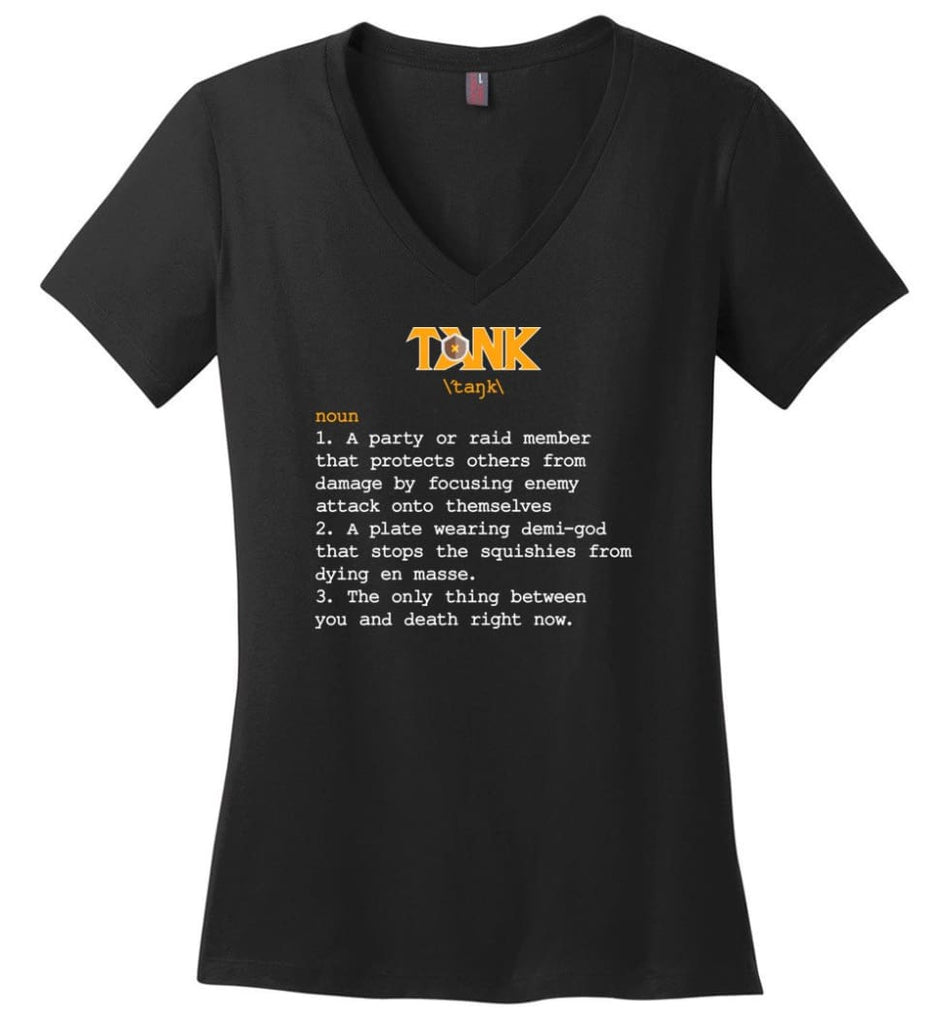 Tank Definition Tank Meaning Ladies V-Neck - Black / M